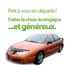 Prêt à vous départir de votre voiture? Choisissez l'option verte ... et généreuse